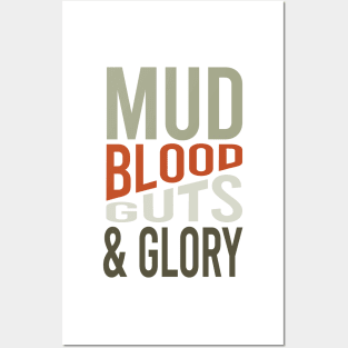 Cowboy Quote Mud Blood Guts And Glory Posters and Art